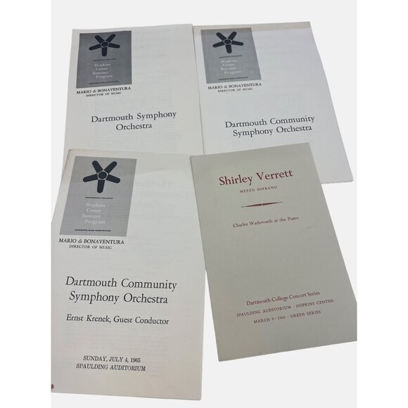 Large Lot Of 1960s Opera & Symphony Orchestra Programs Dartmouth, Vermont, NYC - Picture 5 of 7